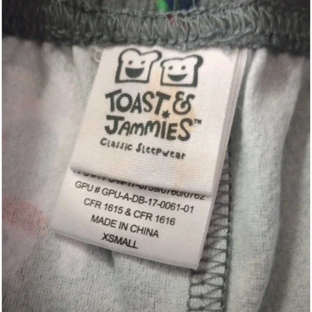 NWT Toast & Jammies Gray Polar Bear 2pc PJ Set sz XS Boys Button Up Top + Pants